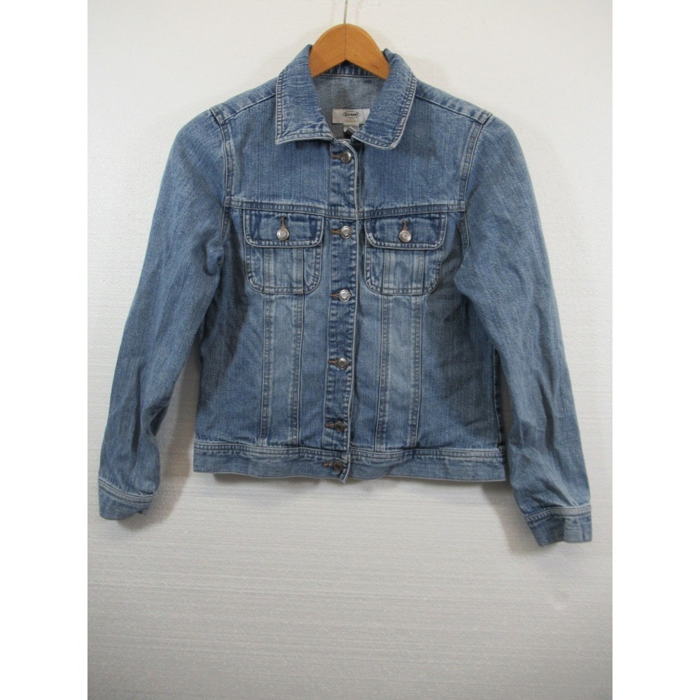 Vintage Y2K Old Navy Denim Jacket Women Small Blue 100% Cotton